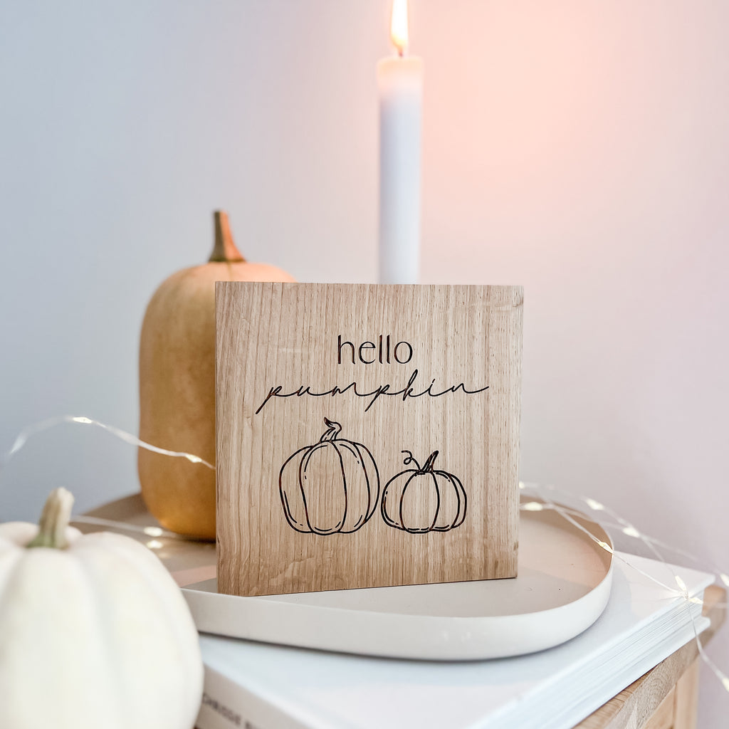 Herbstlicher Miniblock zum Aufstellen oder Aufhängen