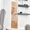 Holzschild Miniblock aus Eiche mit Spruch und Pumpkin