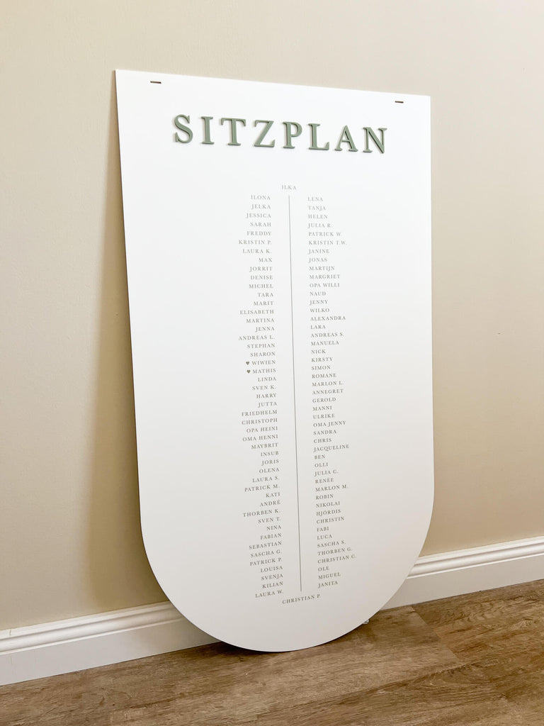 Sitzplan Hochzeit „Amalia“ – personalisiert