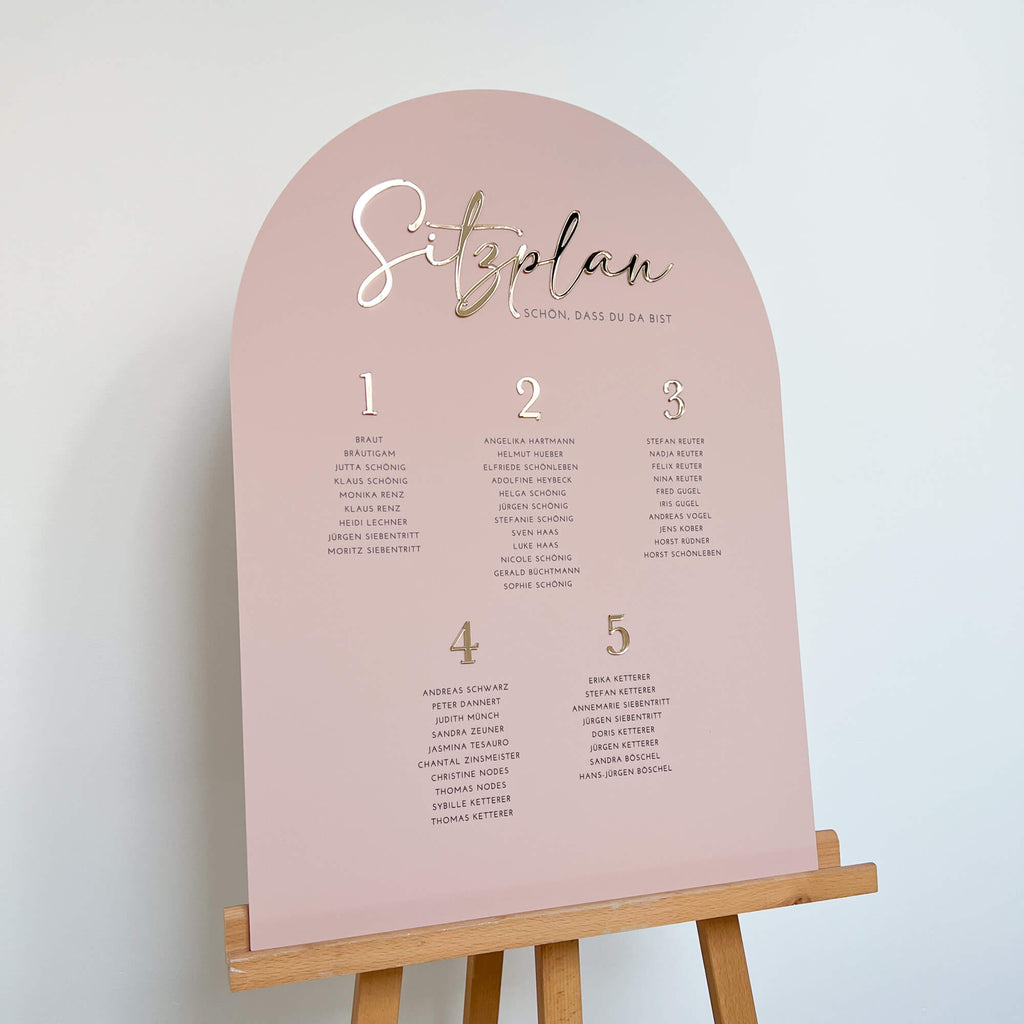 Sitzplan Hochzeit „Mathilda“ – personalisiert