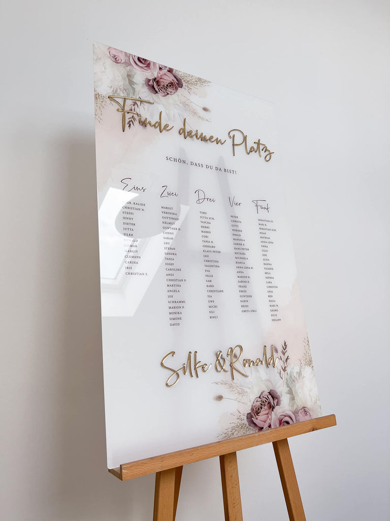 Sitzplan Hochzeit „Greta“ – personalisiert
