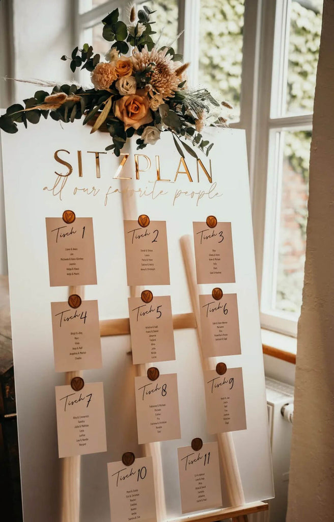 Sitzplan Hochzeit „Helena“ – sicher verpackt
