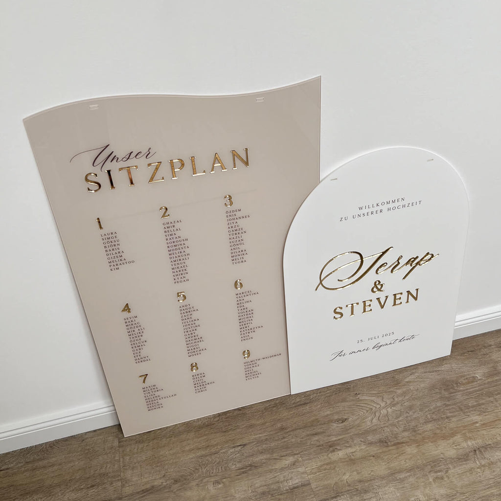 Sitzplan-Set Hochzeit „Arabella“ – personalisiert