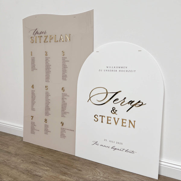 Sitzplan-Set Hochzeit „Arabella“ – personalisiert