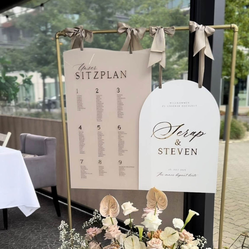 Sitzplan-Set Hochzeit „Arabella“ – personalisiert