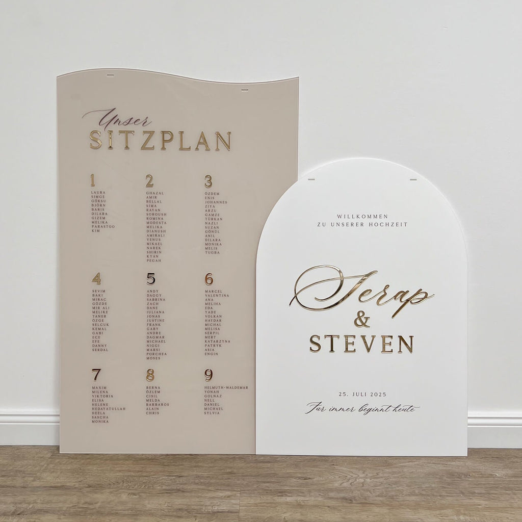 Sitzplan-Set Hochzeit „Arabella“ – personalisiert