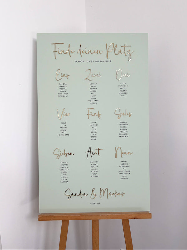 Sitzplan Hochzeit „Pauline“ – personalisiert
