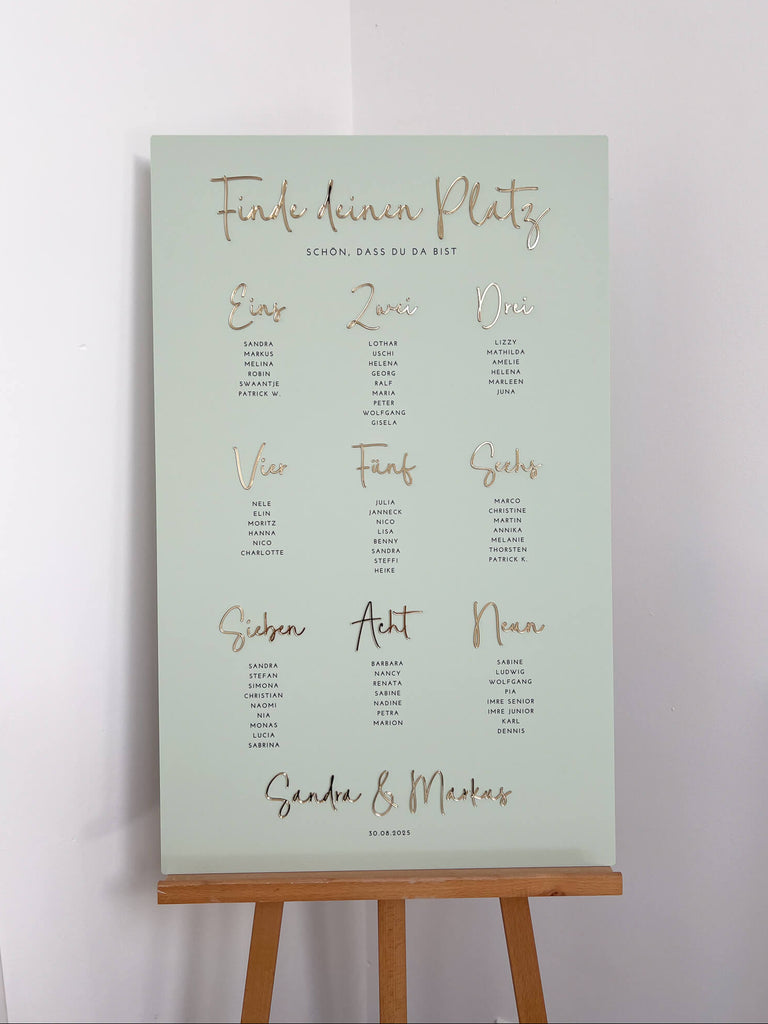 Sitzplan Hochzeit „Pauline“ – personalisiert