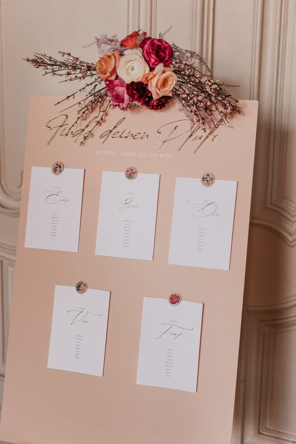 Sitzplan Hochzeit  – personalisiert – Acrylglas