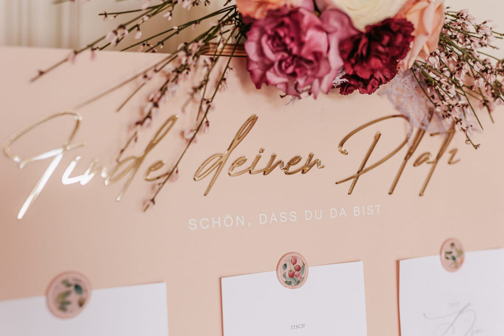 Sitzplan Hochzeit „Charlotte“ – personalisiert | Acrylglas | Minimal