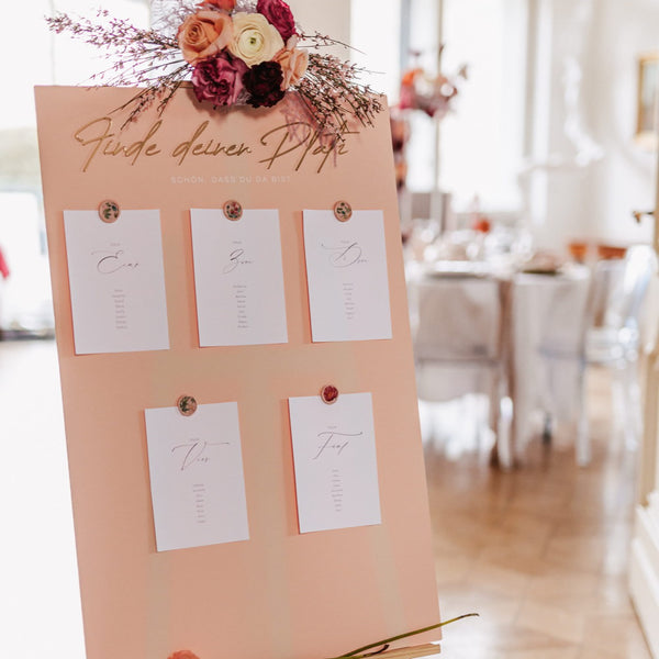 Sitzplan Hochzeit  – personalisiert – Acrylglas