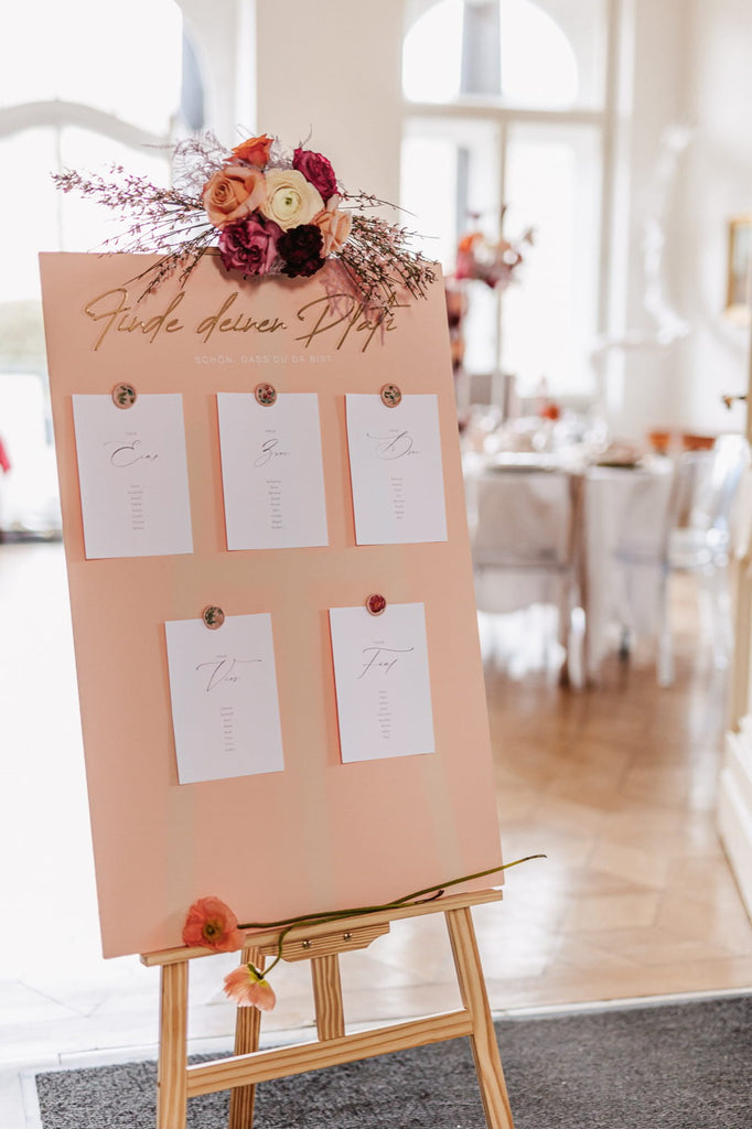 Sitzplan Hochzeit  – personalisiert – Acrylglas