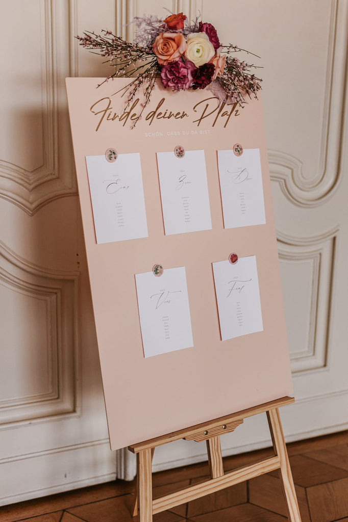 Sitzplan Hochzeit  – personalisiert – Acrylglas