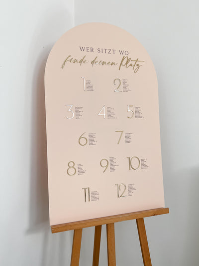 Sitzplan Hochzeit „Clara“ – personalisiert