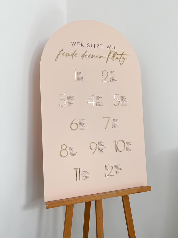 Sitzplan Hochzeit „Clara“ – personalisiert
