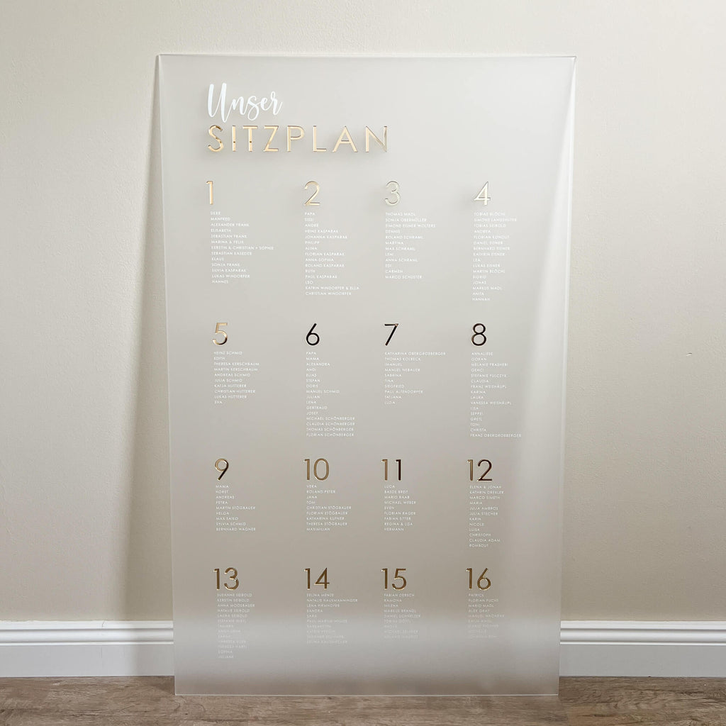 Sitzplan Hochzeit „Elena“ – personalisiert