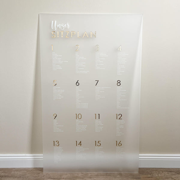 Sitzplan Hochzeit „Elena“ – personalisiert