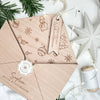 Holz-Briefumschlag für weihnachtliche Wunschlisten