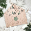 Weihnachtswünsche im Holzumschlag für Weihnachtsmann "Tannen" | Briefumschlag aus Holz personalisiert