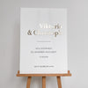 Willkommensschild Hochzeit mit 3D Schrift "Elegant" | personalisiert