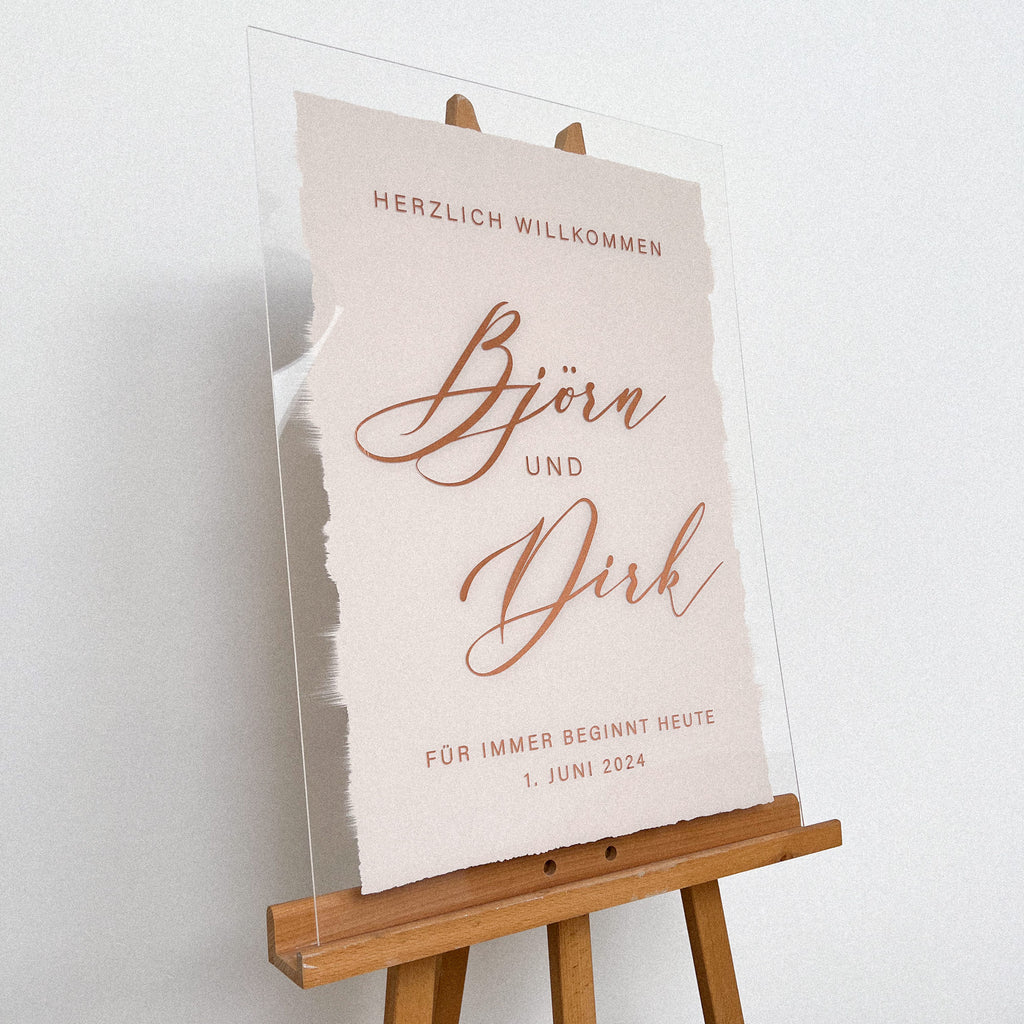 Acrylic Welcome Sign "Names"