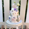 Cake Topper aus Acryl & Holz - Baby in Bloom