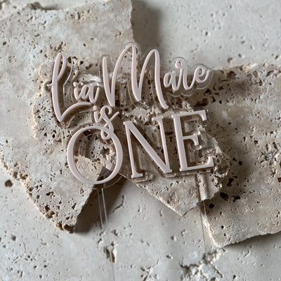 Cake Topper mit Namen und Zahl