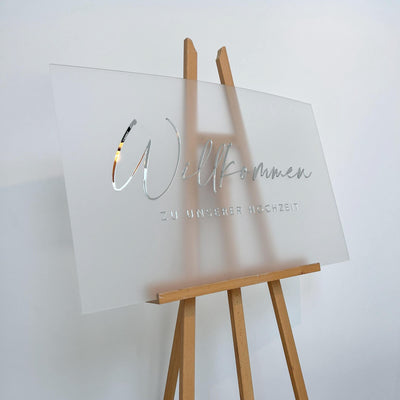 Willkommensschild Hochzeit „Nora“ – personalisiert