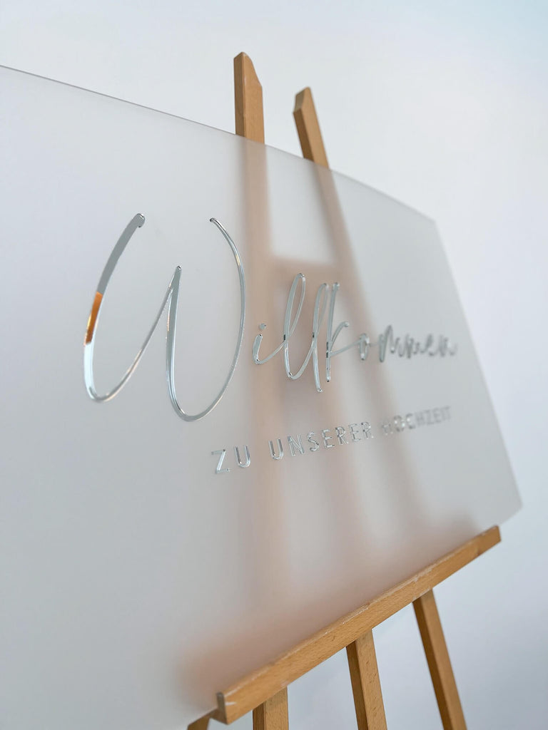 Willkommensschild Hochzeit