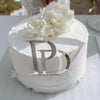 Hochzeits-Cake-Topper mit Initialen personalisiert