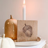 Holzschild Herbst Deko Miniblock “Eichel”
