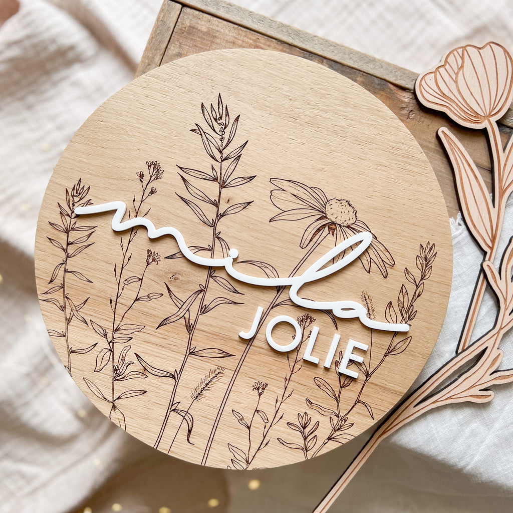 Holzschild personalisiert mit Name 