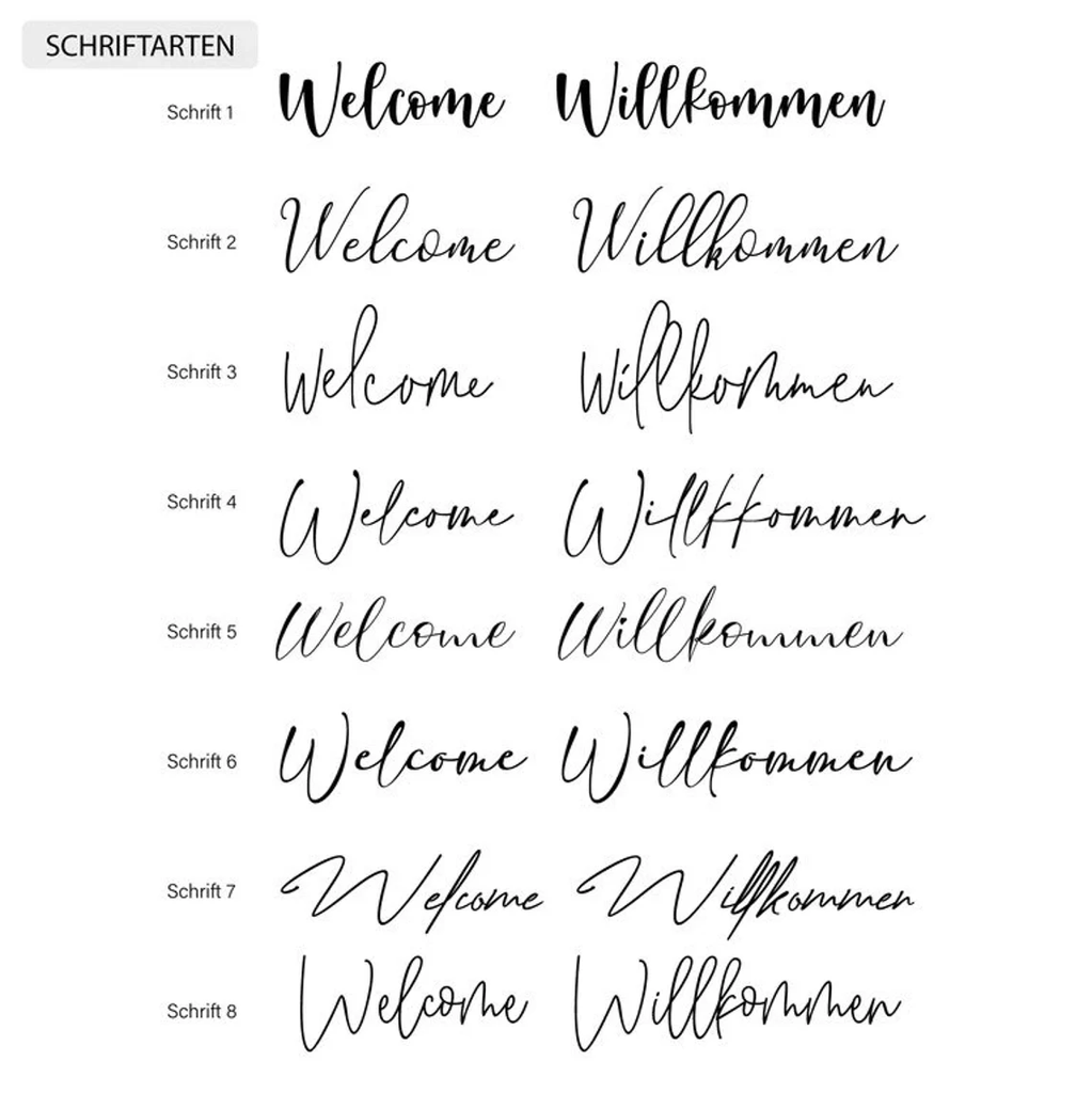 Acrylic welcome sign "Welcome"