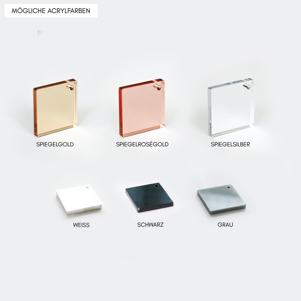 Tischnummer zur Hochzeit halbrund aus Acryl mit 3D-Zahlen