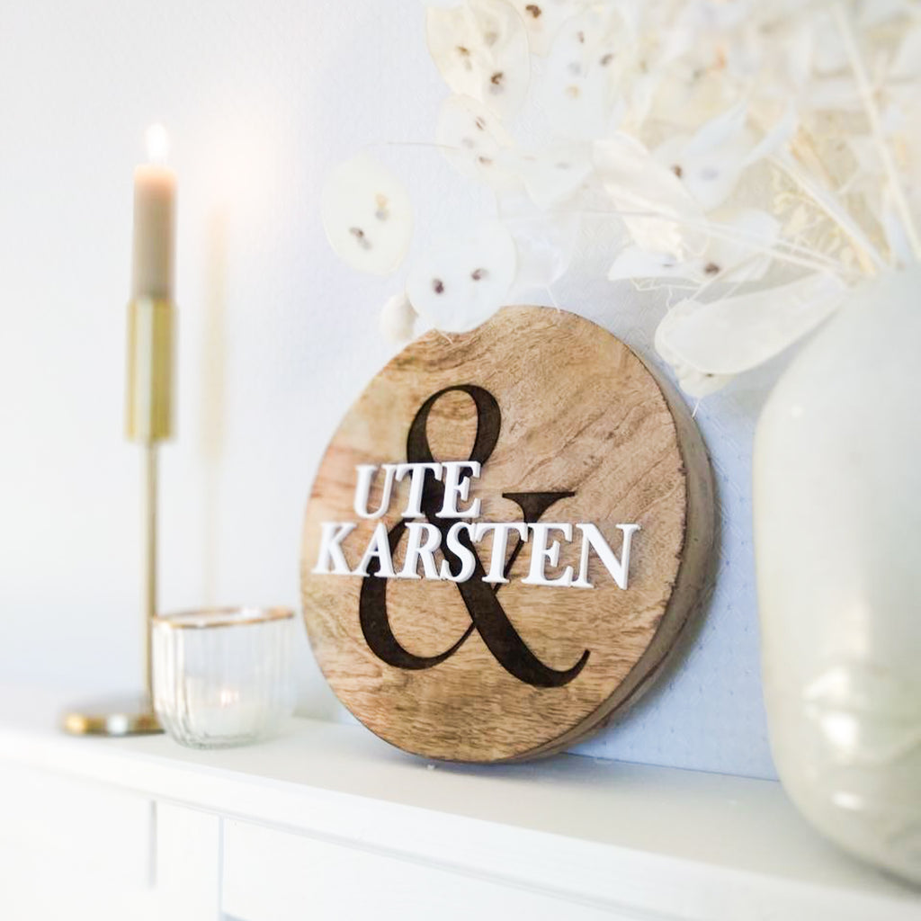 Personalisiertes Holzschild mit 3D Namen
