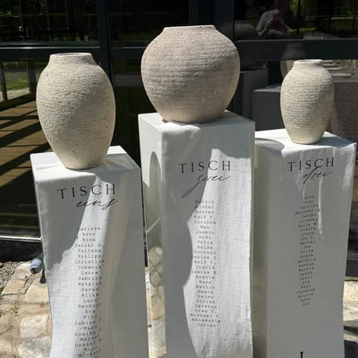Sitzplan aus Stoff für Hochzeit – Leinen, mehrteilig, personalisiert