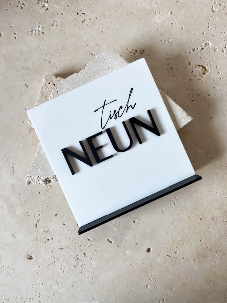 Tischnummer Hochzeit - Amélie