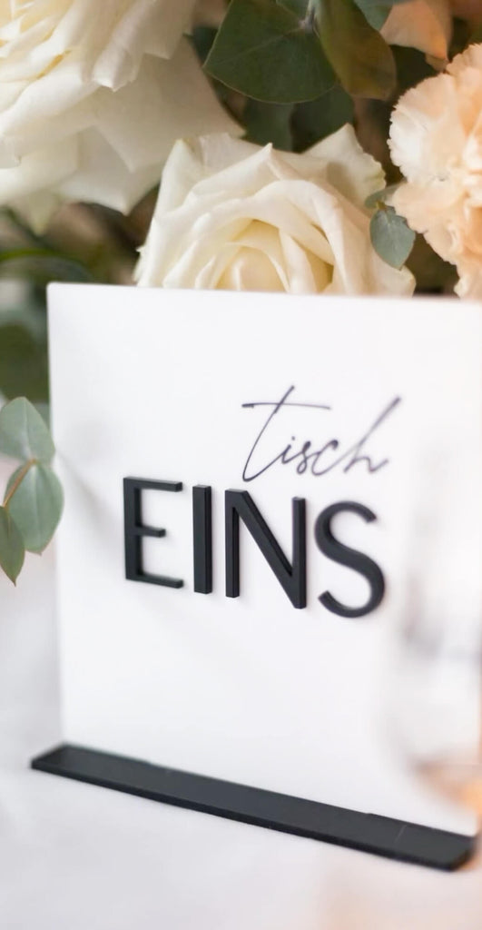 Tischnummer Hochzeit - Amélie