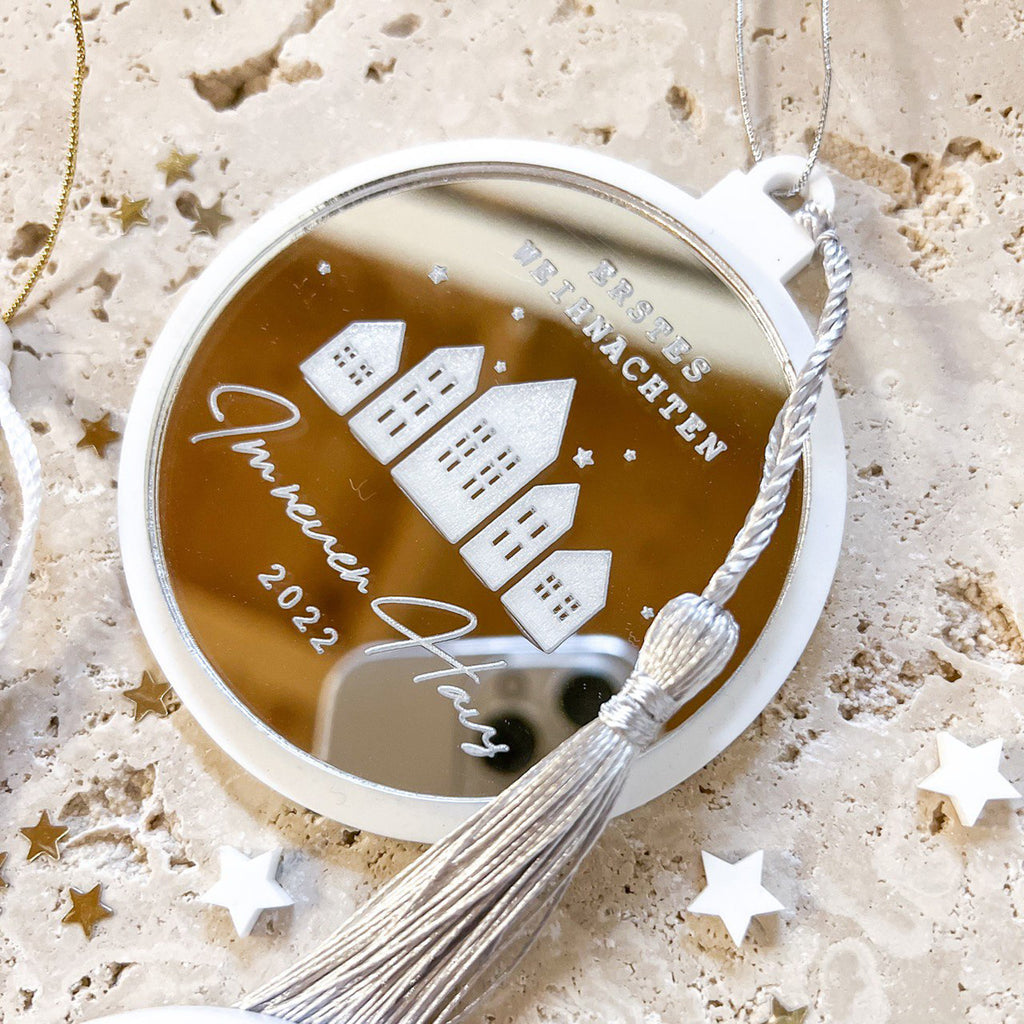 Personalisierter Weihnachtsbaum Anhänger "Erstes Weihnachten …"