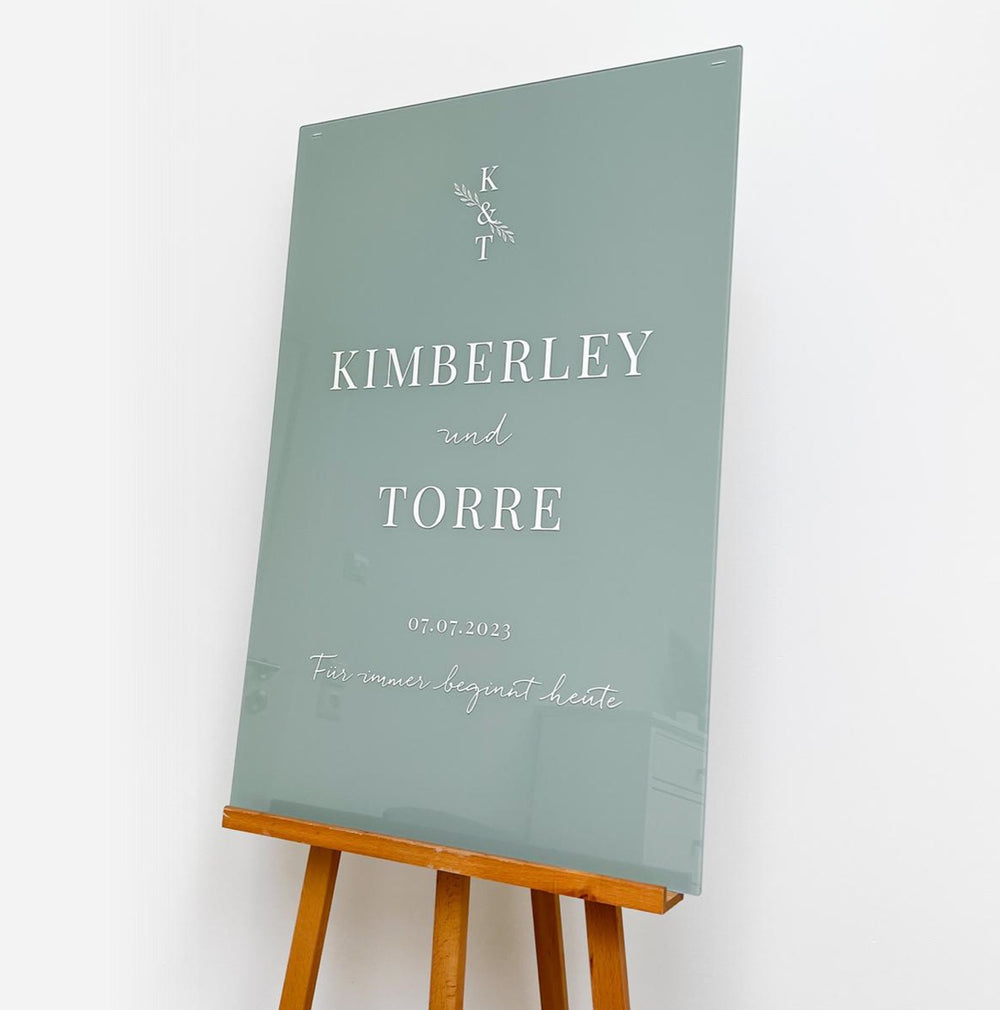 Willkommensschild Hochzeit