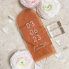 Acrylschild mit Fuß aus Acrylblock "Date" | personalisiert