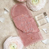 Acrylkarte mit Fuß aus Acrylblock "Our Love Story 2" | personalisiert