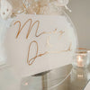 Acrylic sign, round and personalized