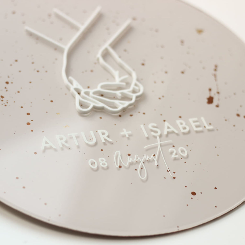 Acrylschild Valentinstag Hochzeit Geschenk personalisiert