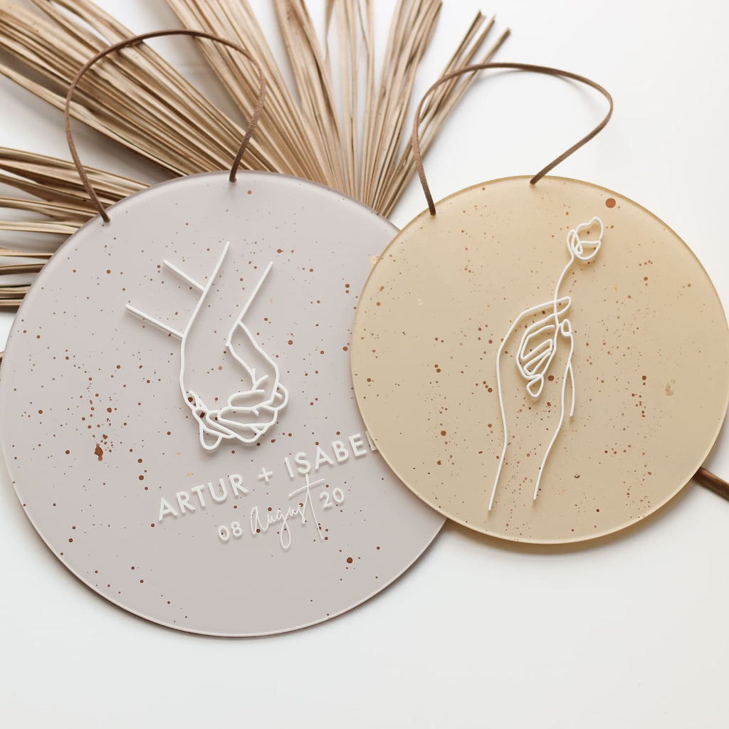Acrylschild Valentinstag Hochzeit Geschenk personalisiert