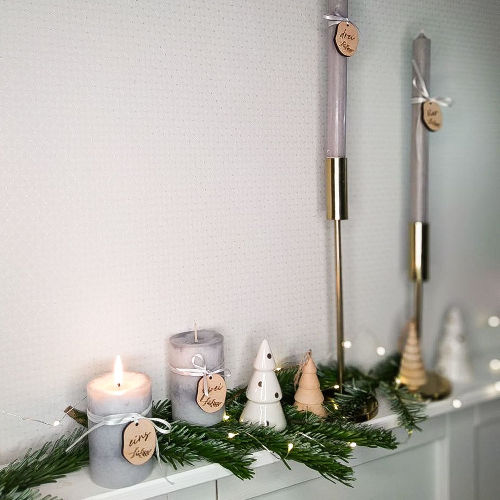 Adventskranz Anhänger Holz