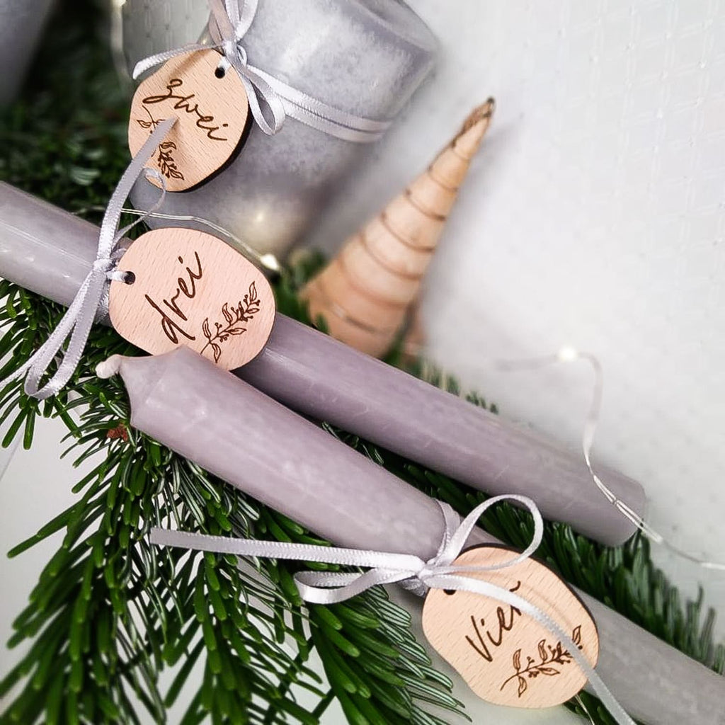 Adventskranz Anhänger Holz
