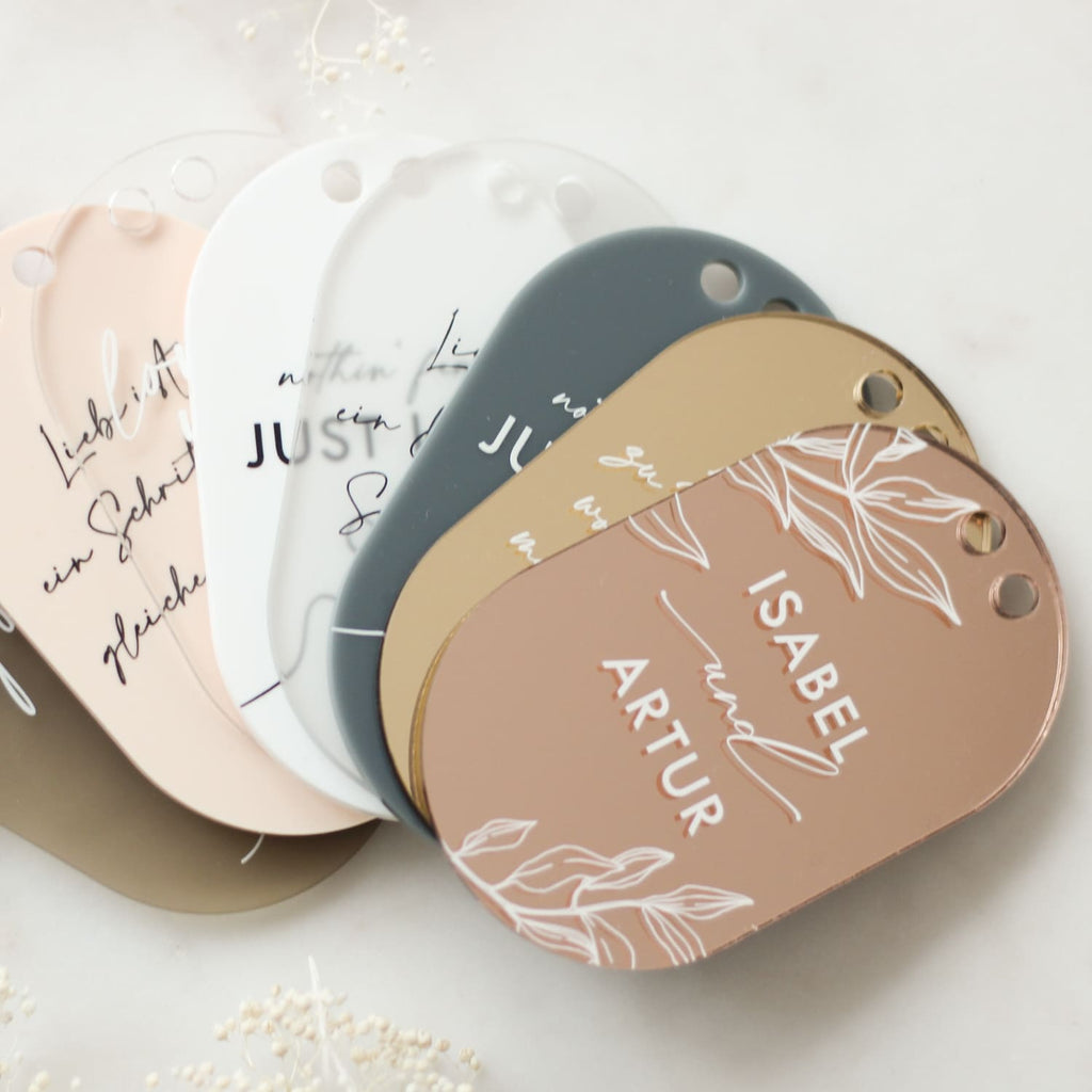 Acrylanhanger Samtschleife Valentinstag Hochzeit Geschenk Taschenanhanger love you