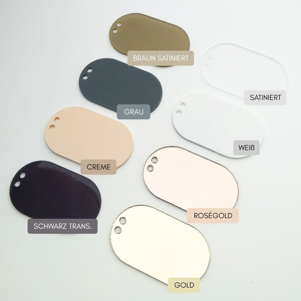 Anhänger aus Acryl mit Samtschleife "Liebe ist" | Valentinstag | Hochzeit | Geschenk - personalisiert