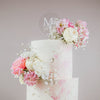 Cake Topper Hochzeit "Initialen" graviert aus Acryl in Rund